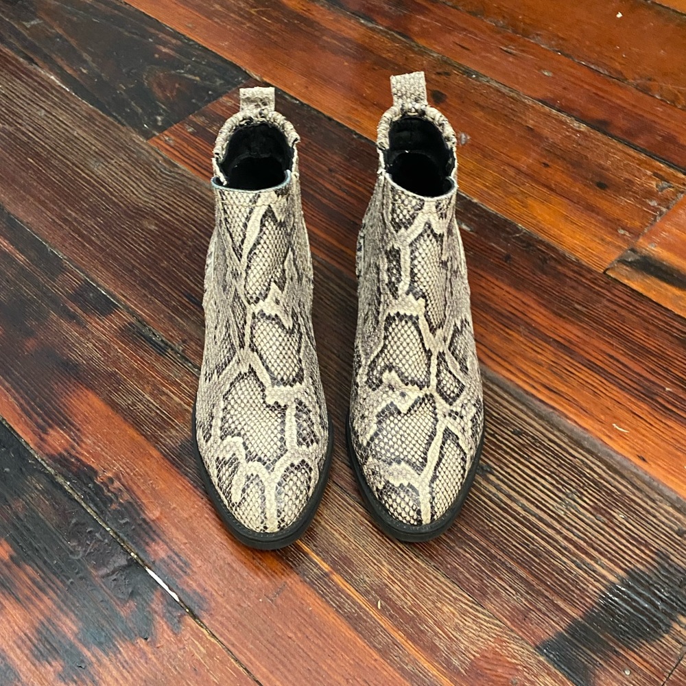 Snakeskin Booties